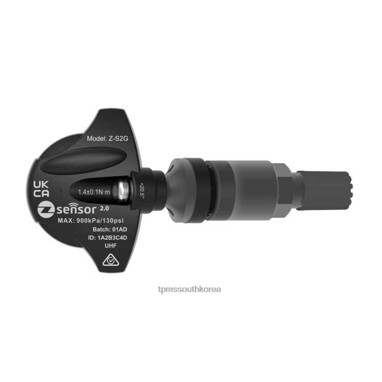 랜드로버 oe 교체 tpms 센서 - oe p/n lr058023, fw931a159ab 주파수 433mhz D6Z0T1022 - TPMS 센서 교체 주기 금속 밸브 스템 - 짙은 회색